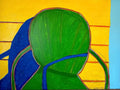 Green Chair, Blue Shadows